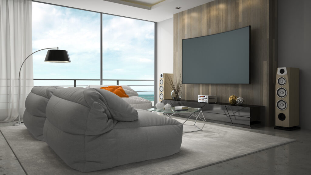 Interior modern design room 3D rendering